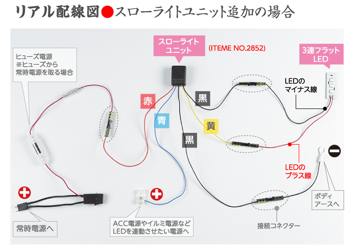 リアル配線図●スローライトユニット追加の場合