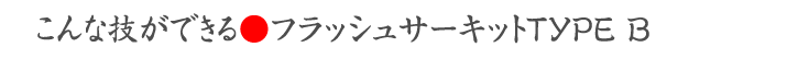 こんな技ができる●フラッシュサーキットTYPE B