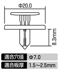 プラスティリベット(トヨタ車用)